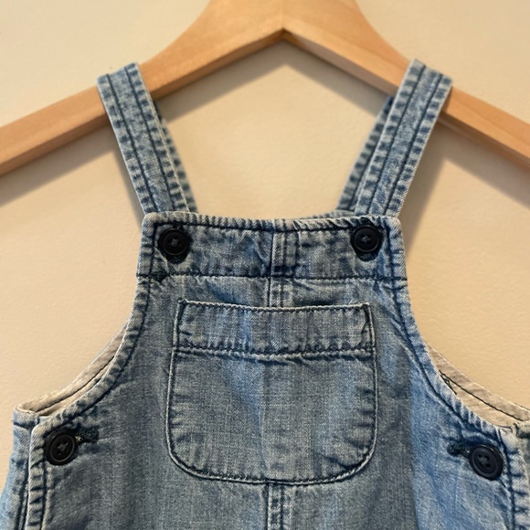Baby Gap One-piece Denim Overalls lined size 12-18 months EUC - Picture 6 of 8